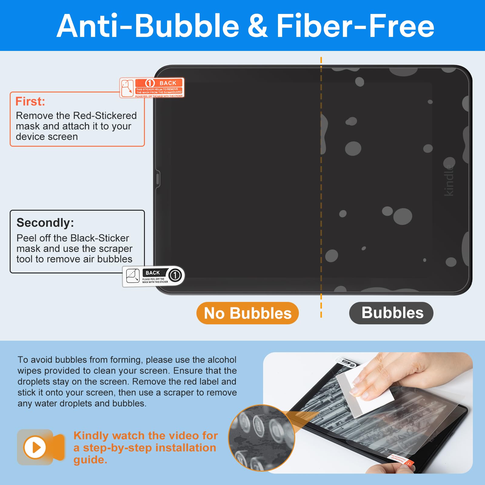 MoKo 3 Pellicole Antiriflesso PET Per Kindle Paperwhite 7” 2024, Colorsoft, Boox Go 7 E Kobo Libra – Opache, Senza Bolle, Protezione Schermo