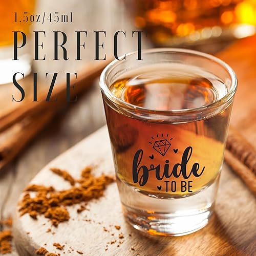 Miniatura 3 de Onebttl Regalo de compromiso para parejas  Juego único de vasos de chupito recién comprometidos para el futuro señor y señora, prometido  1.5 oz