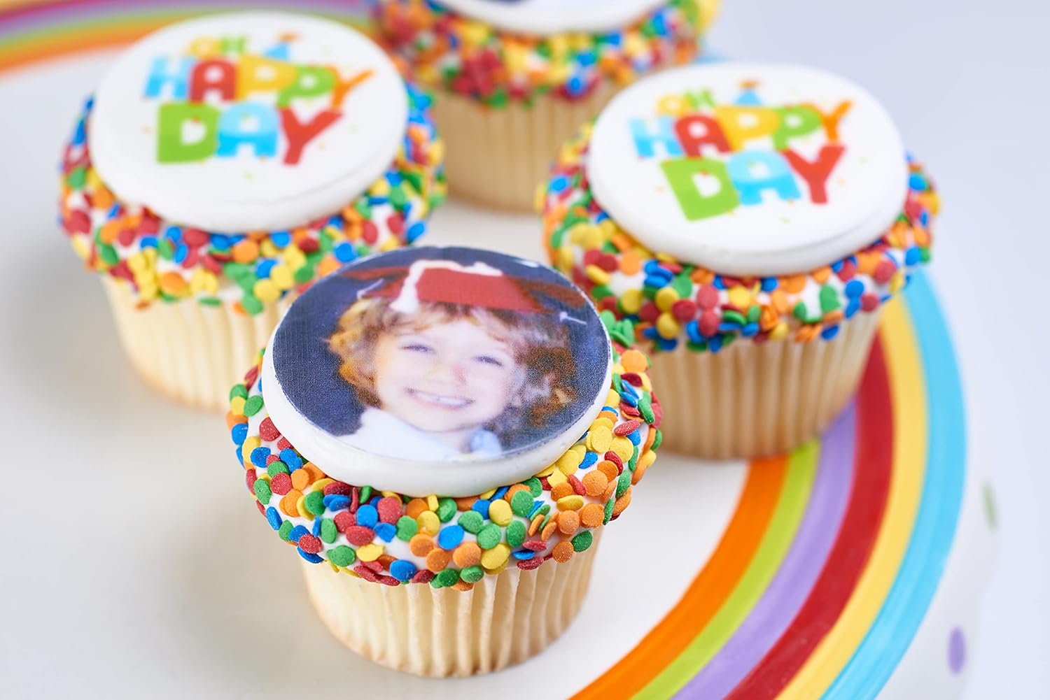 PhotoCake® Pre-Cut 2" Circles, A4 Frosting Sheets for Edible Photo Printing, 2 Inch Circles - Pack of 288