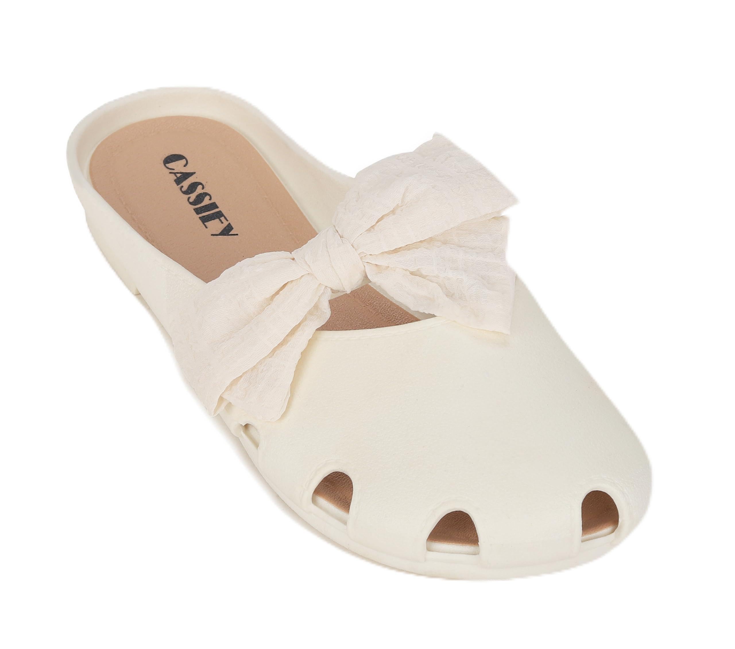 cassiey Fashion Slippers For Women slipper Printed Bow design Slip on Flat Sandals-picture-54