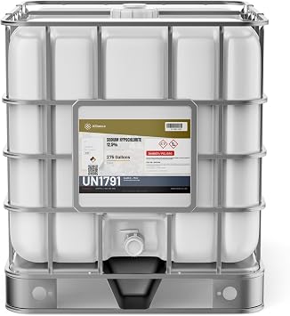Sodium Hypochlorite 12.5% - Pool Chlorine & Water Treatment Bleach - 275 Gallon IBC Tote - High Purity - Alliance Chemical