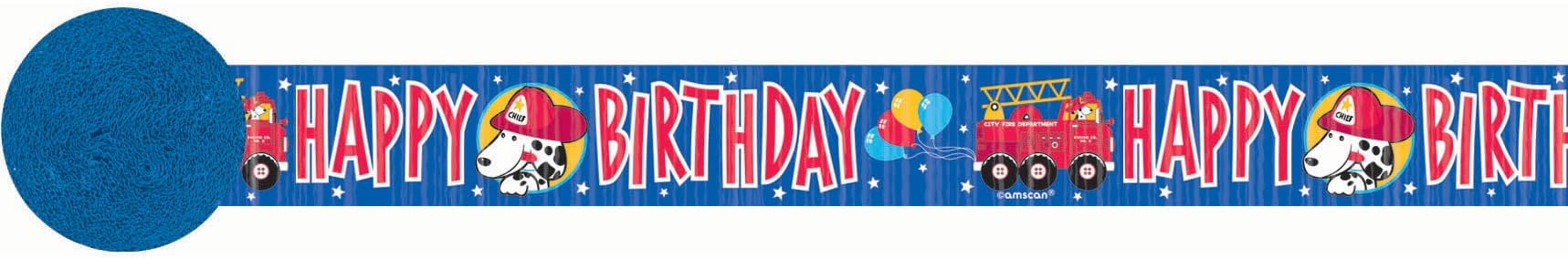 Fire Engine Fun Crepe Streamer 30ft