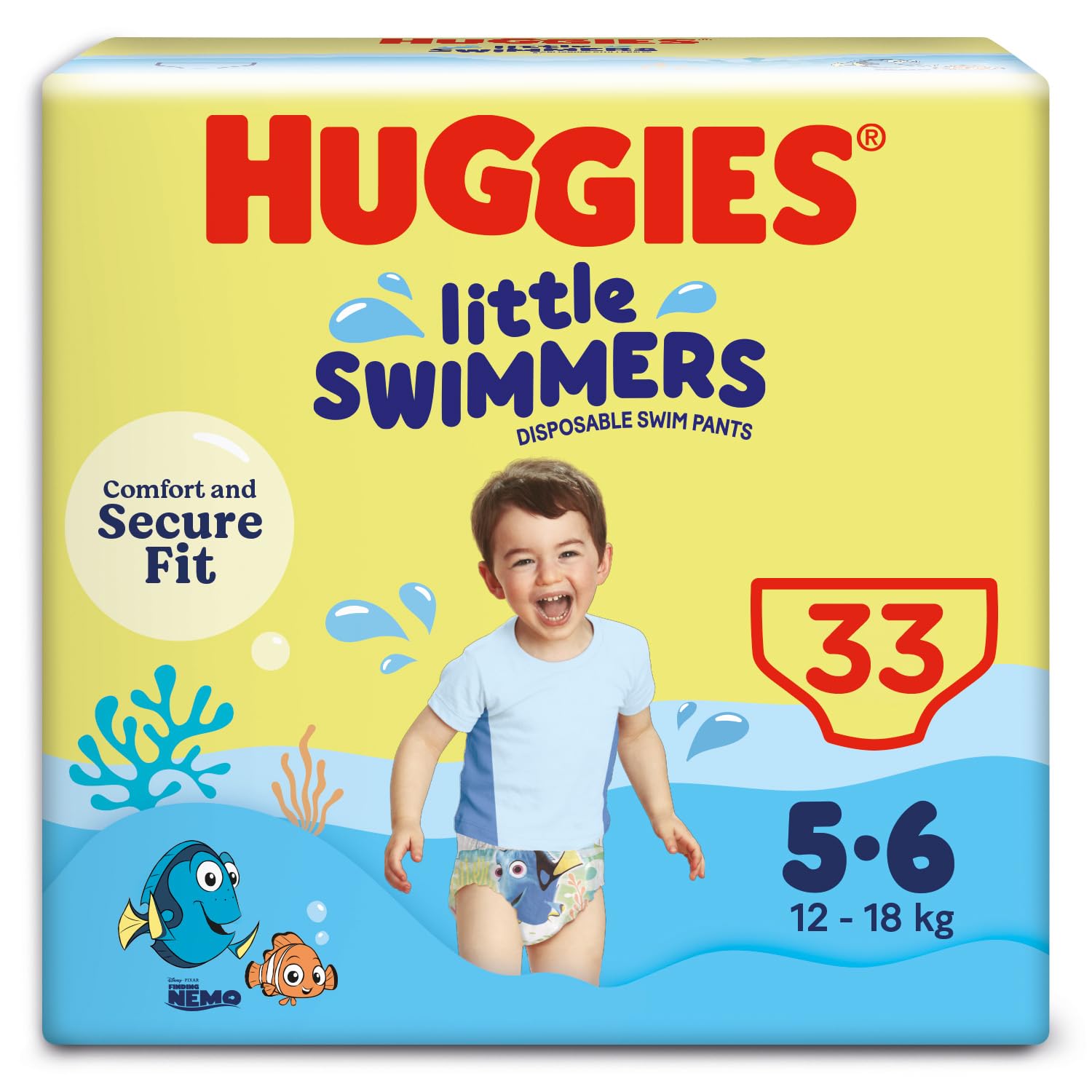 Huggies Little Swimmers Einweg-Schwimmwindeln, Größe 5 – 6 – 66 Hose Total