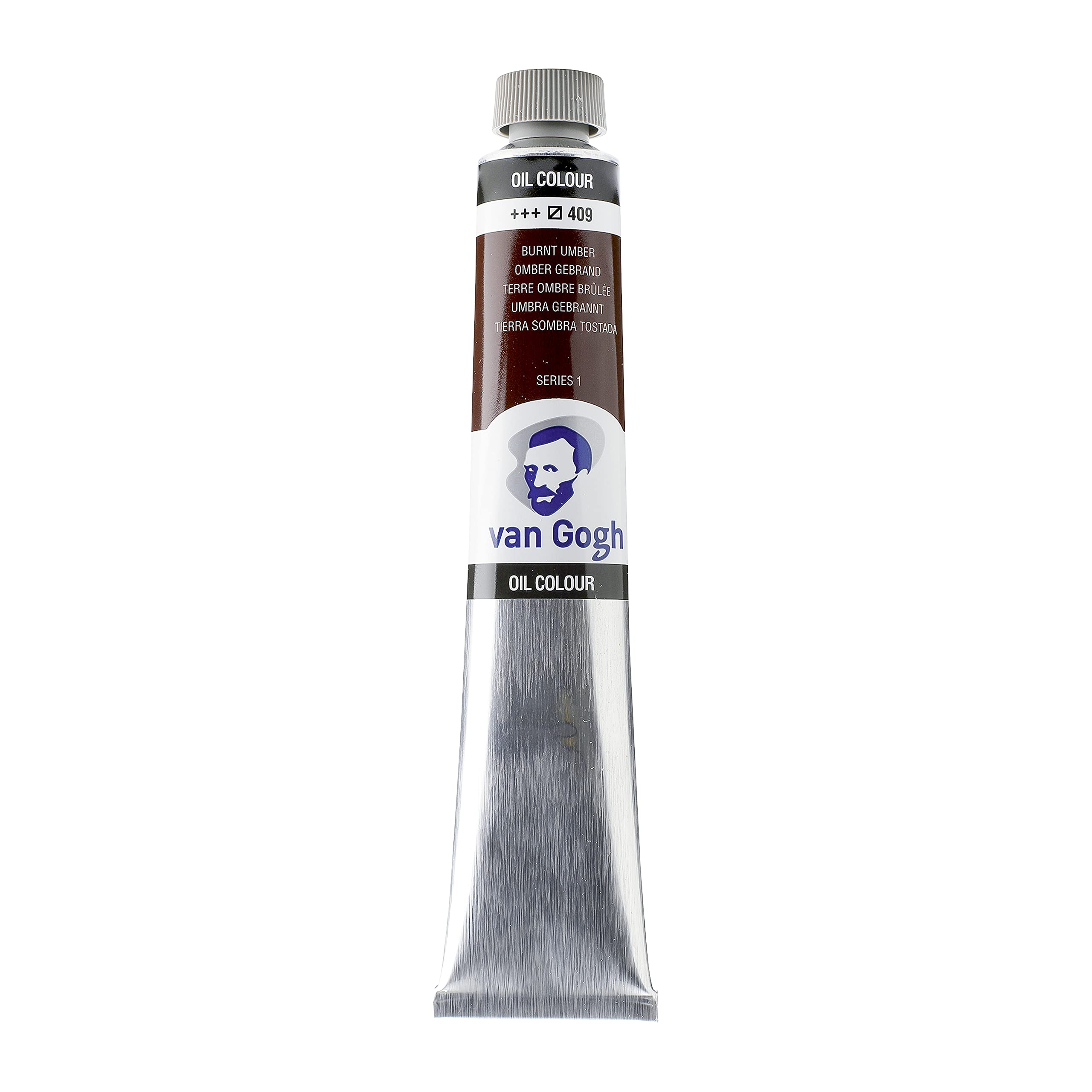 Van Gogh Burnt Umber Oil Colour - 409-60 Ml Tube - High Pigmentation - Excellent Tinting Strength - Lightfastness +++ - Series 1 - Ideal For Artists & Students