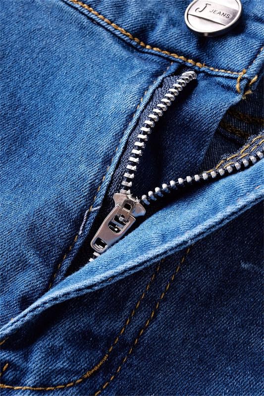 Andongnywell Women's Fashion High Rise Jeans Slimming Wide Leg Stretch Denim Flare Bellbottom Jeans Trouser4