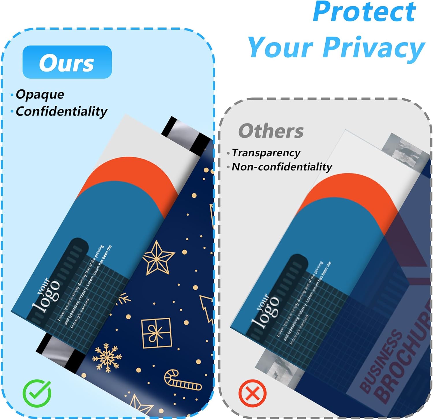 Christmas Poly Mailer 6x9 Inch 100 Pcs, Waterproof and Tear-Resistant Shipping Bags for Clothing, Strong Mailing Bags with Self-Seal, Cute Packaging Bags for Small Business - Starrysky - Image 5