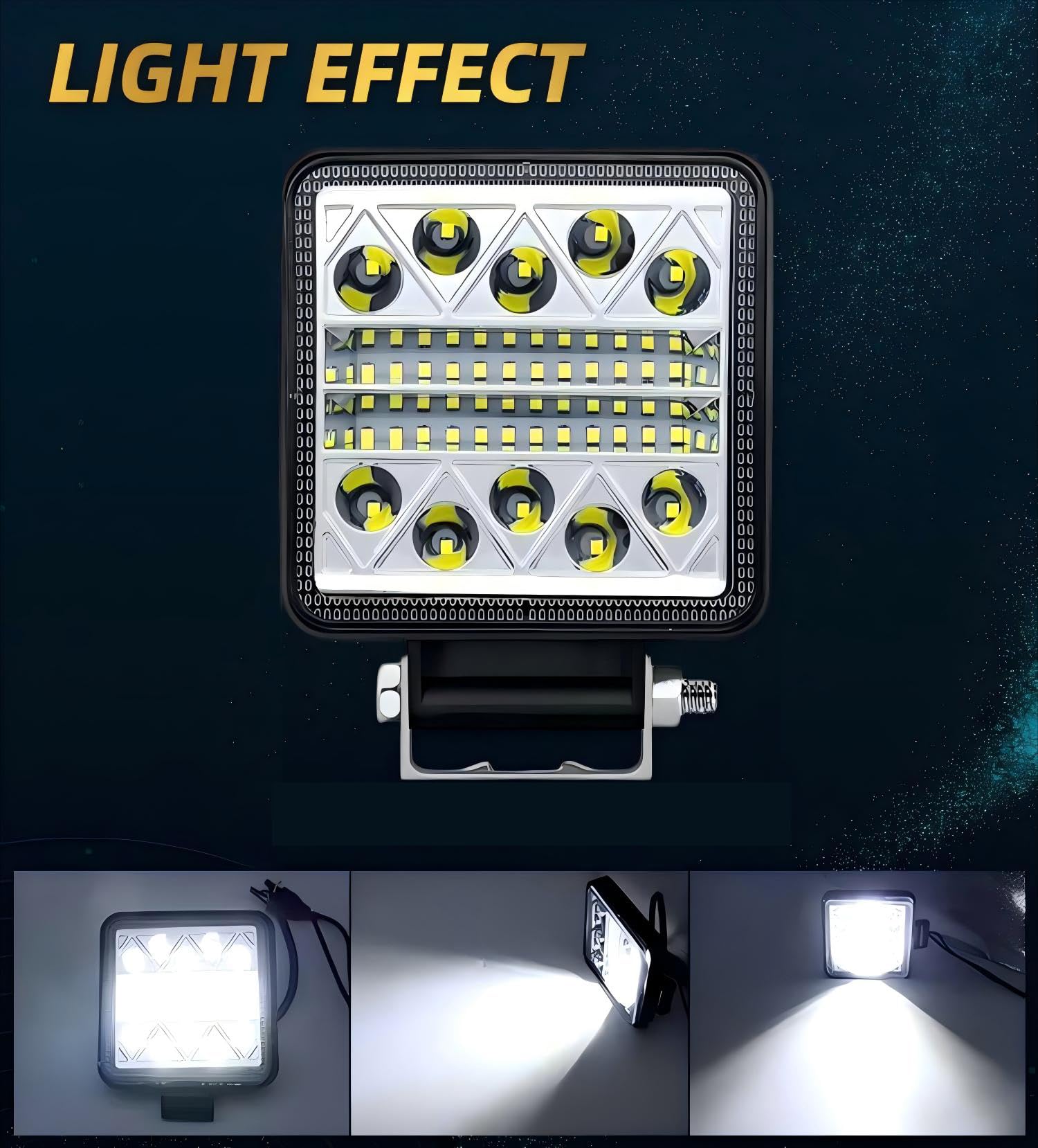 Faro da Lavoro a LED per Trattore 2X102W, Proiettore LED per Auto 12V 24V per Camion, Trattore, Veicolo Tutto Terreno, Barca