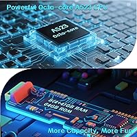 Vista 5 de Tablet infantil de 10.1 pulgadas, tableta Android para niños, Android 15, pantalla de 1280 x 800, CPU Octa-Core, 8 GB+64 GB, 1 TB expandible a Azul