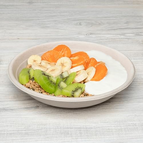 Miniatura 4 de KARAT EARTH PFAS - Tazón redondo de bagazo sin PFAS, apto para microondas y microondas, color natural, 500 unidades (24 onzas)