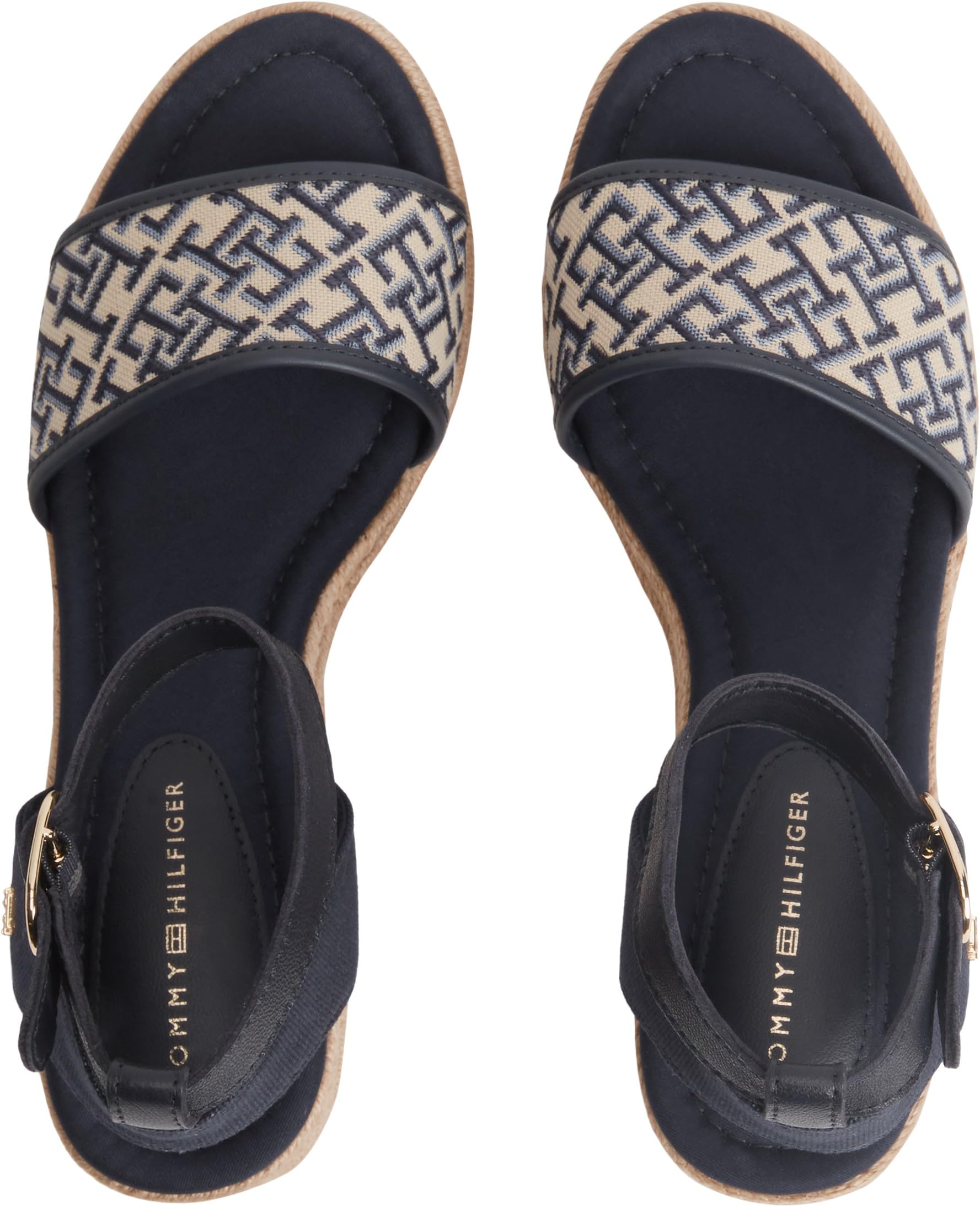 Tommy Hilfiger TH Mid Espad Wedge Jacquard Fw0fw09519, Espadrillas Zeppa Donna