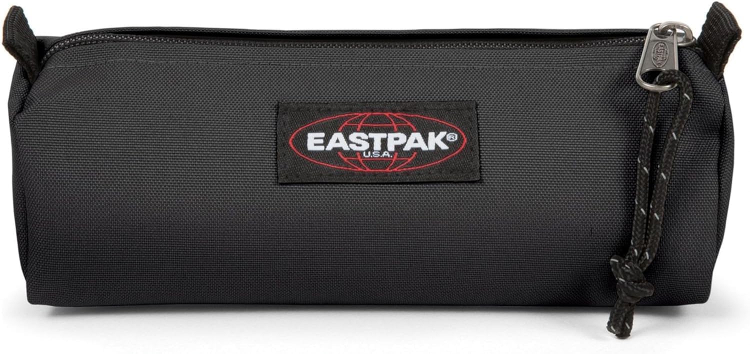 EASTPAK Padded Pak'r Sac à Dos, 40 cm, 24 L, Noir (Black) & Benchmark Single Trousse, 21 cm, Noir (Black)