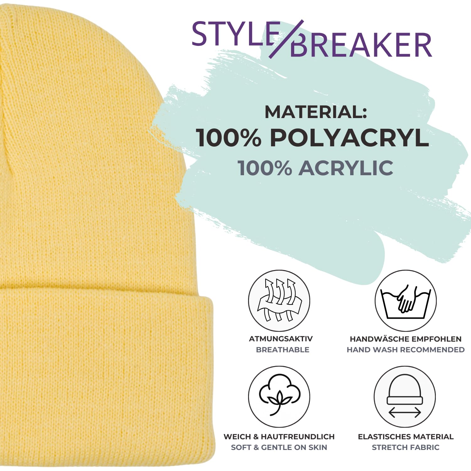Gorro de niño estilo Punto con ala Ancha Fino 2-5 años
