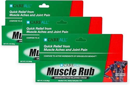 Miniatura 6 de CareAll Muscle Rub Crema no grasa de 3.0 onzas (paquete de 3) Ultra Fuerza. Alivio de dolores menores y dolores en músculos y articulaciones. 10%