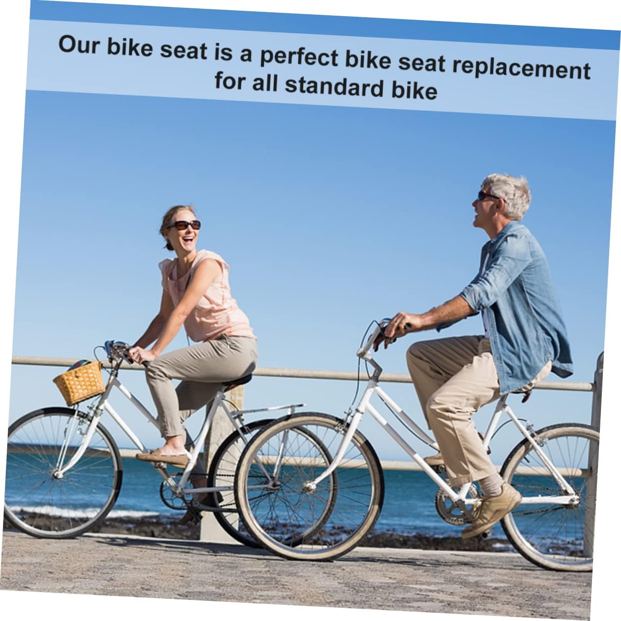 Bike Seat Replacement Shockproof Springs Faux Leather Road Bike Saddle Random Color