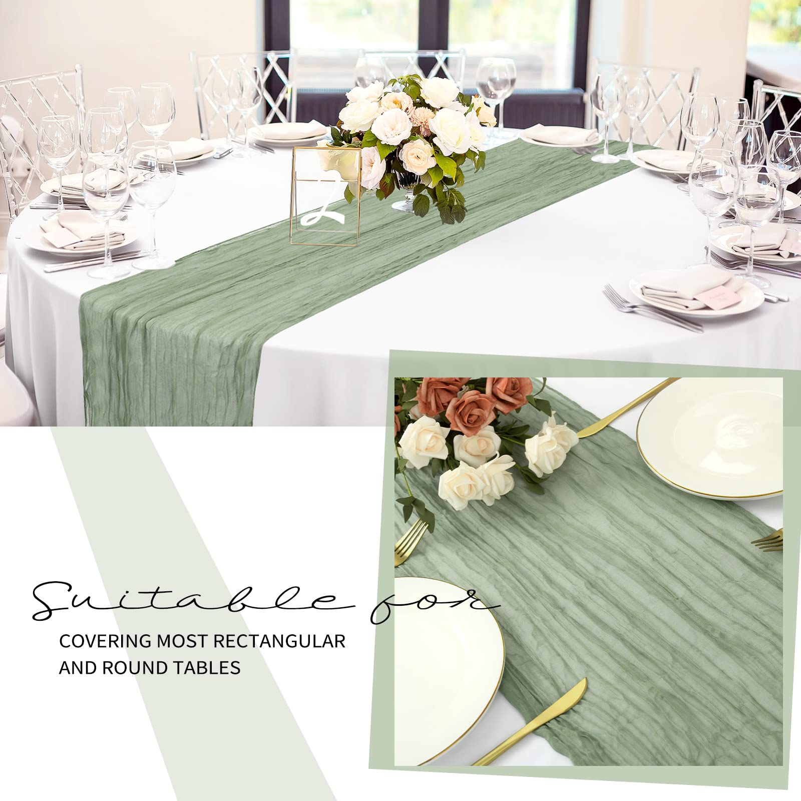 Snapklik.com : 12 Pack Cheesecloth Table Runner 20 X 120 Inch Cheese ...