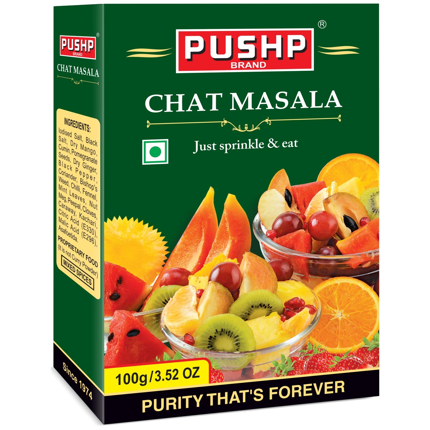 Pushp Brand Chat Masala (100g pack) (Pack of 1) (B07X92QT56) Amazon Price History, Amazon Price Tracker