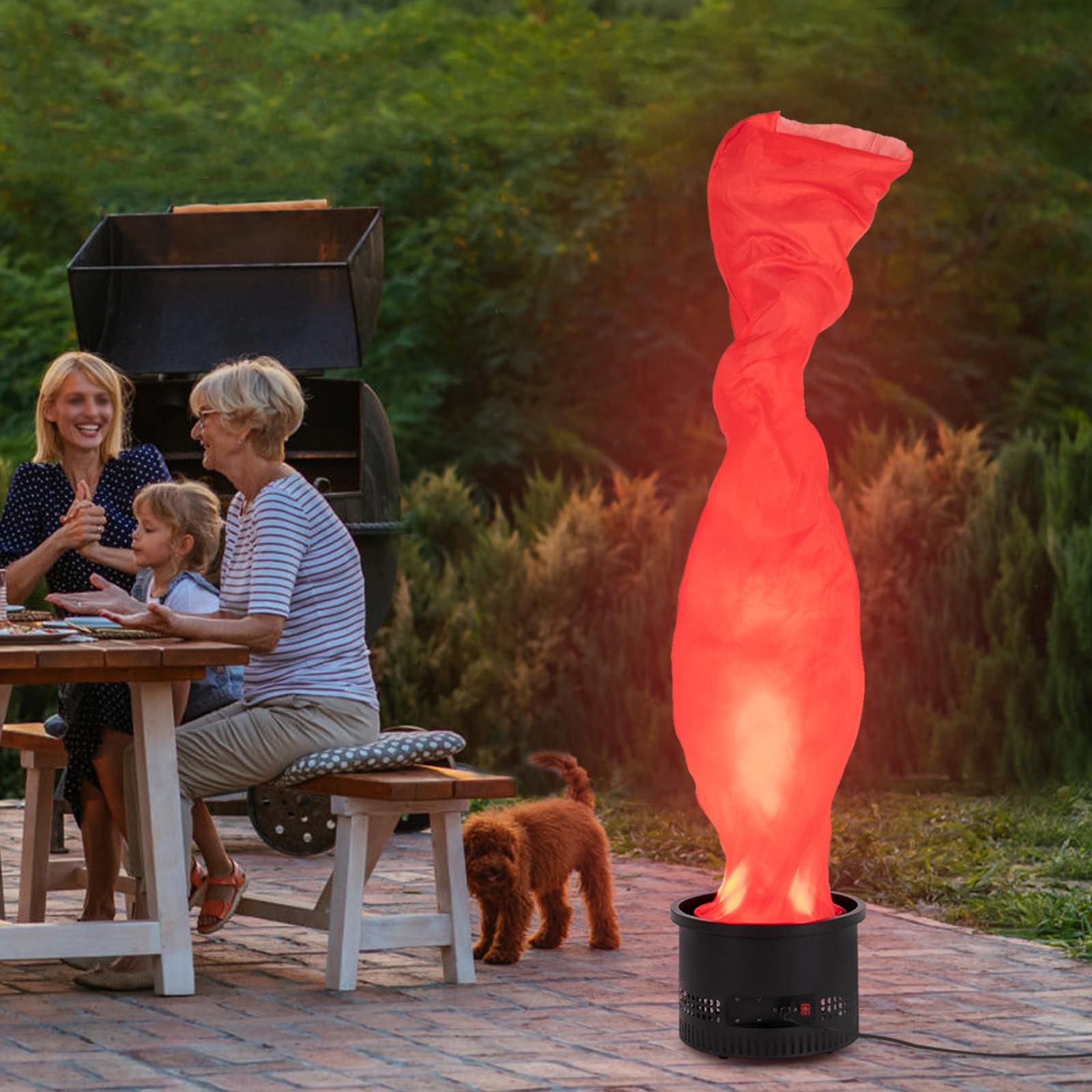 Electronic LED Fake Fire Flame, Simulated Flame Effect Light Electric Fake Campfire Lamp Prop Flame Lamp for Christmas Halloween New Year Stage Party Night Club Decorations