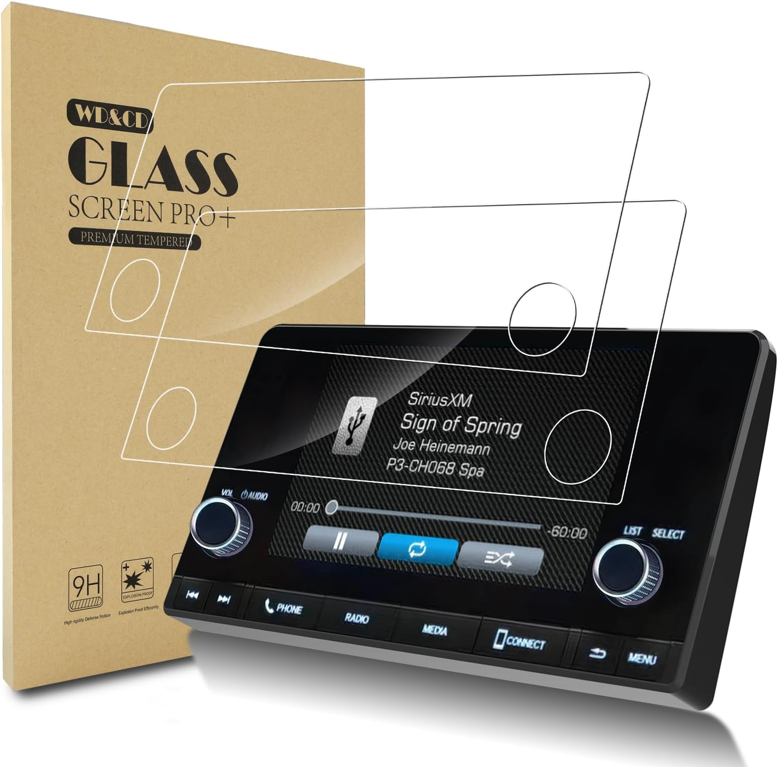 2PCS Screen Protector Compatible with Honda Civic 2022-2025 7-inch Touchscreen, Civic (LX/EX/EX-L/Sport/Sport Hybrid) Center Control and Navigation Touchscreen Protector Anti-Scratch