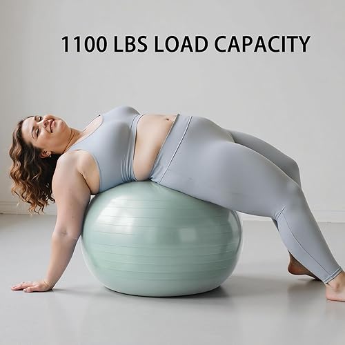 Miniatura 5 de Exercise Balls Set 22-30 Inch & 9 Inch, Small Pilates Ball with Pump, Pregnancy Ball for Women, Yoga Balls for Exercise, Small Exercise Ball for