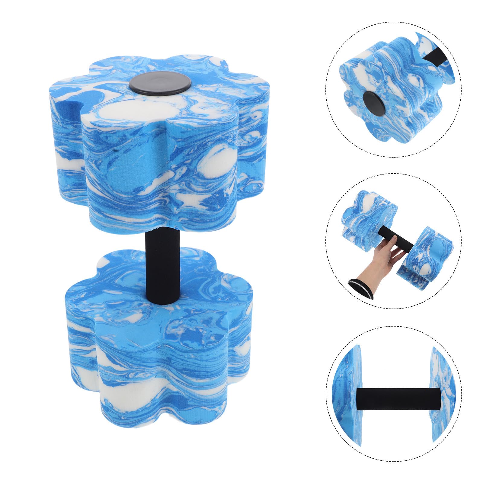 YARNOW Manubri per Esercizi in Acqua e Attrezzi per Fitness Acquatico, Set 2 Pezzi in Eva con Presa Antiscivolo, Peso Galleggiante per Donna e Ragazzo Ragazza, Accessori per Allenamento