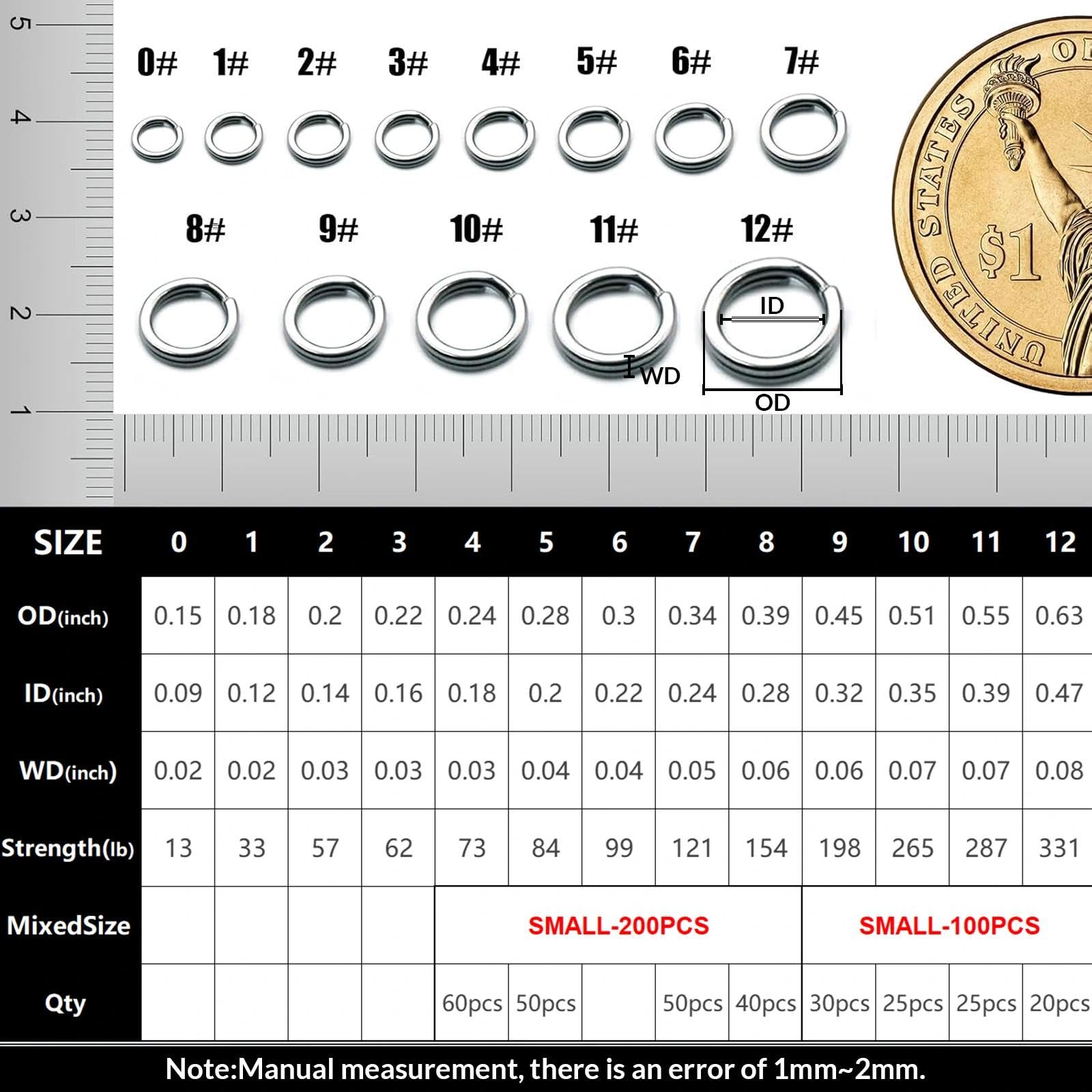 Terminal Split Rings Snapklik.com : FishTrip Split Rings Fishing 50Pcs - Stainless Steel ...