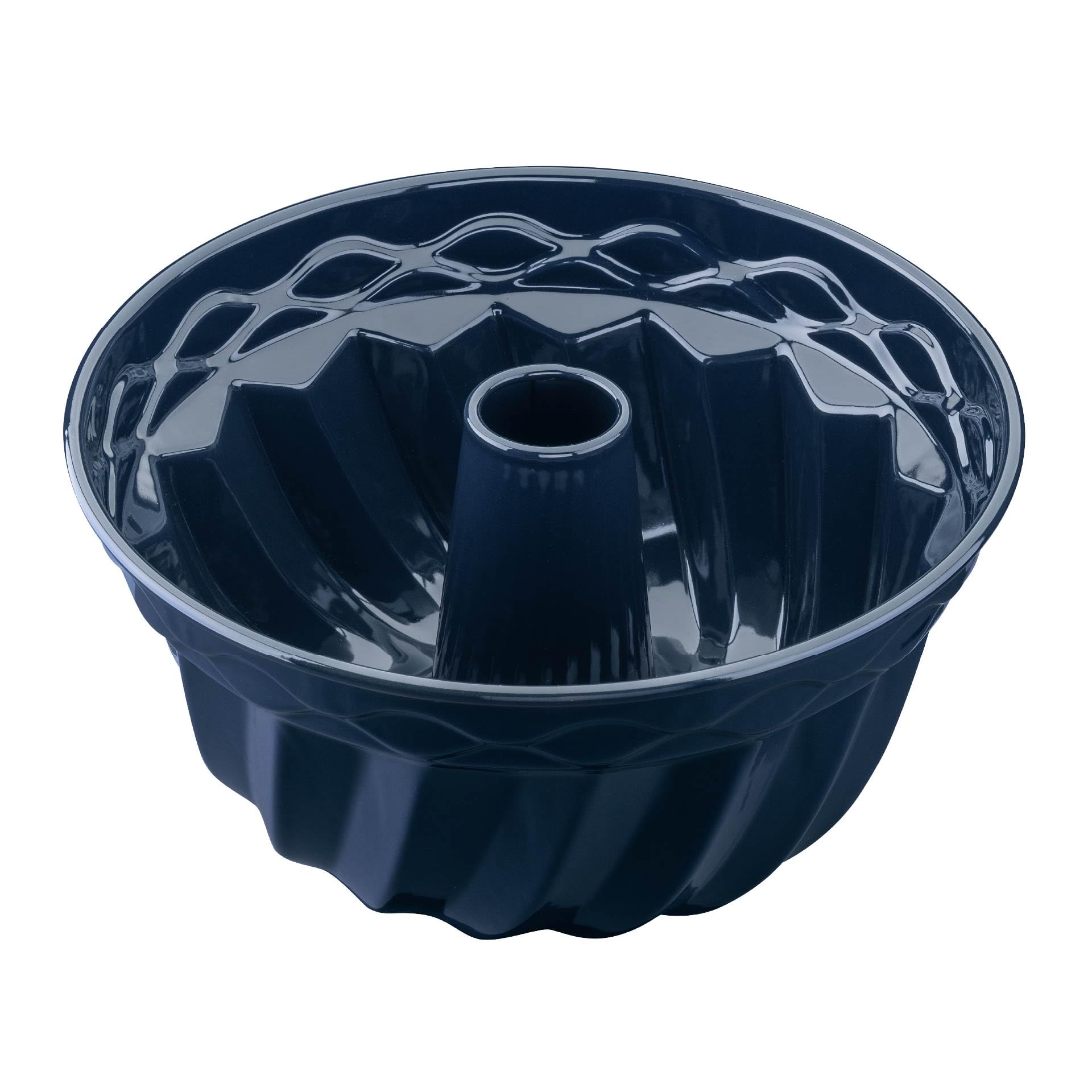 Dr. Oetker Guglhupf Backform Ø 24 cm Back-Liebe Emaille – Schnitt- & kratzfeste Gugelhupf Form mit Emaille – 24er Gugelhupfform in Dunkelblau