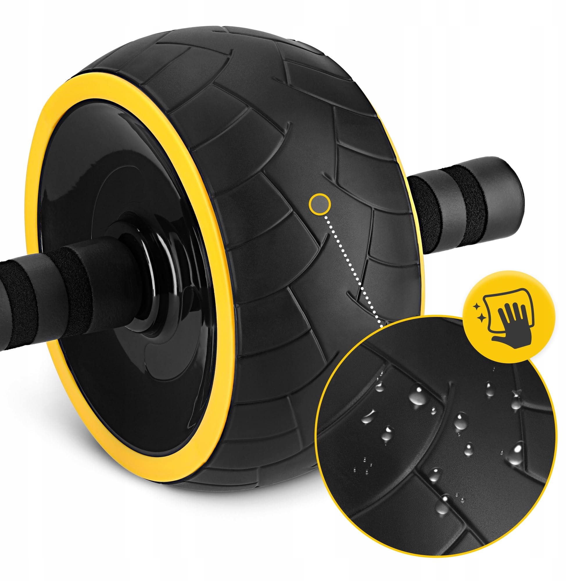 ROLLER KÓŁKO DO ĆWICZEŃ MIĘŚNI BRZUCHA AB WHEEL KOŁO STABILNE TRENING CORE