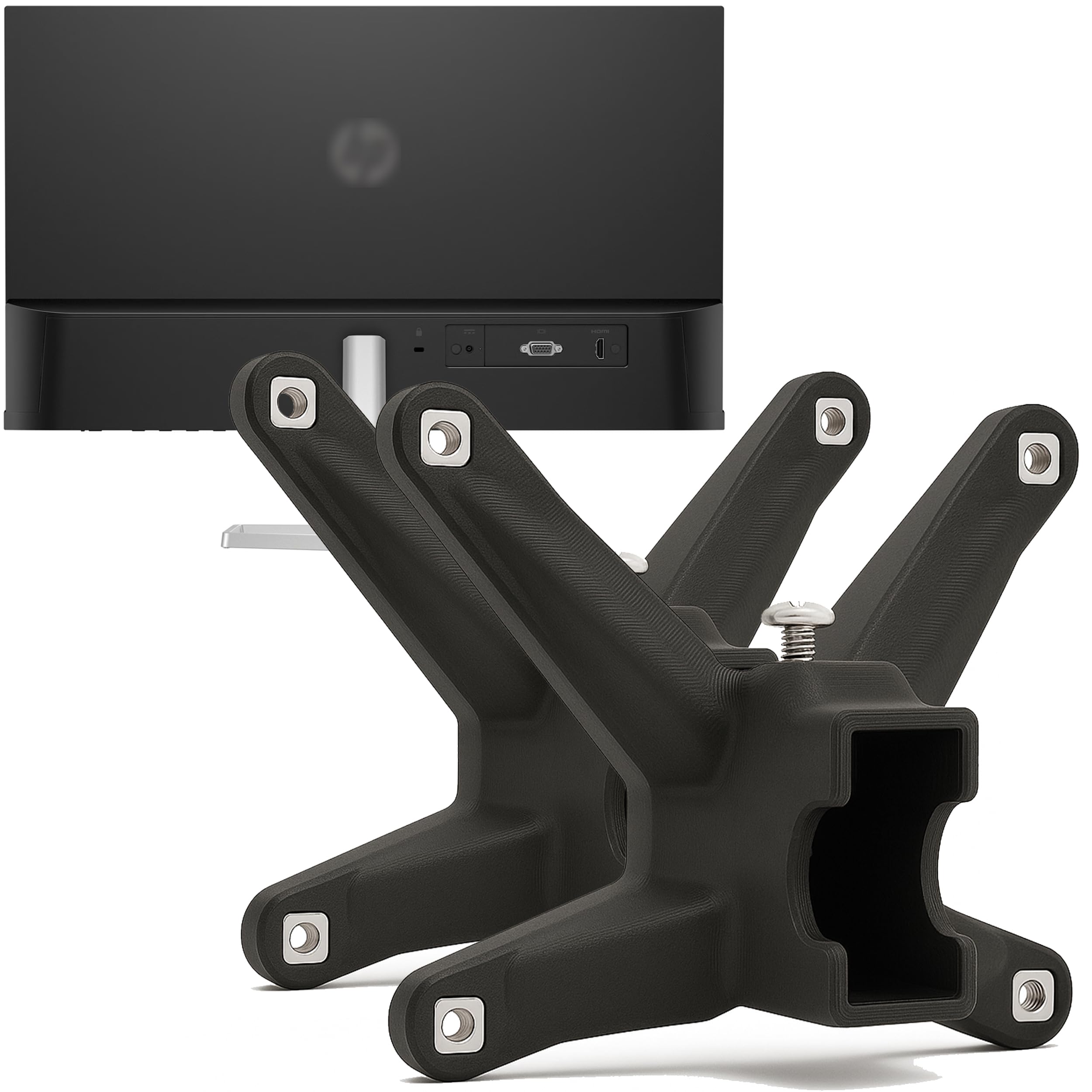 3IDEE Pacchetto adattatori VESA per Monitor HP Serie 5 e MF (524sa, 524sf, 524sw, 527sa, 527sf, 527sw, 532sf, M22f, M24f, M27f, M32f) - Adattatore per Supporto Monitor 75x75 mm - 2 pz.