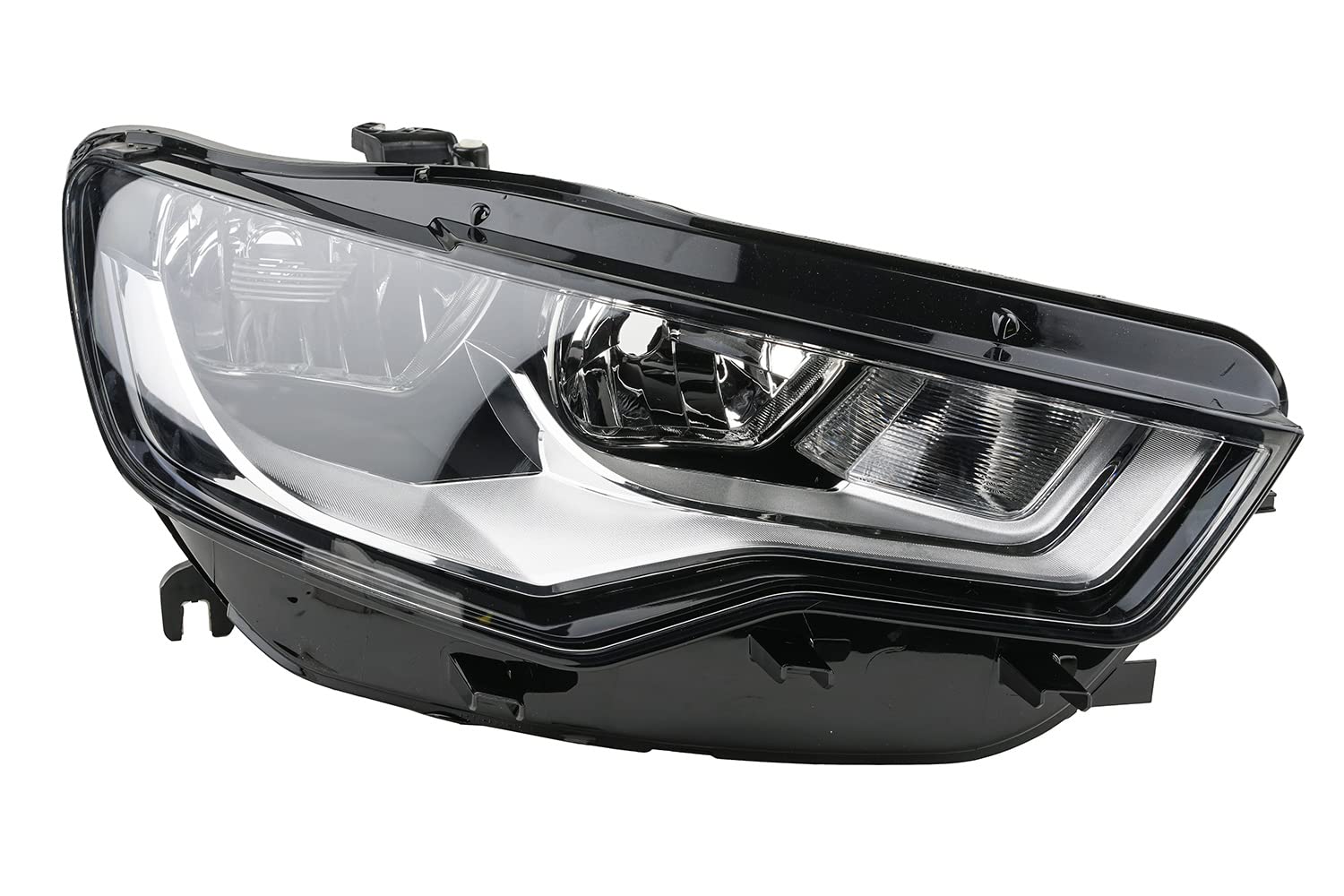 Johns, Set di fari alogeni anteriori principali adatti per Audi A6 4G 04/11-08/14 H7 H15 sinistra e destra + fendinebbia + lampadina