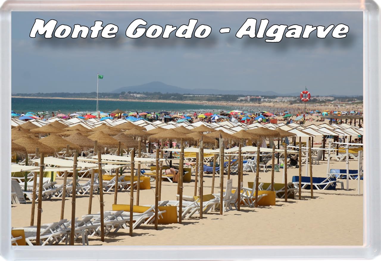 Baked Bean Store Multicolor Monte Gordo - Algarve - 96 X 67Mm Jumbo Fridge Magnet/Magnets Bbsfhm902