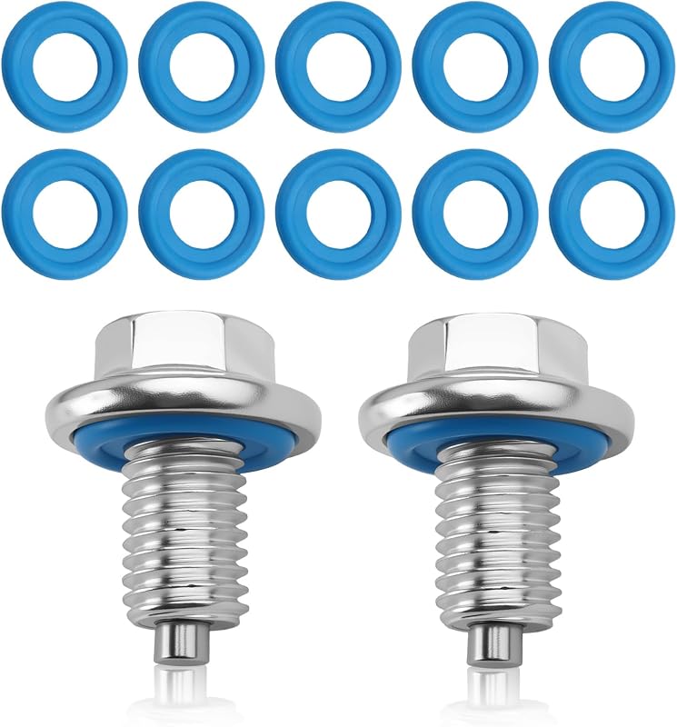 Bujão magnético de cárter de óleo VKQTS M12 x 1,75 com cabeça T45 e sextavada de 15 mm – 2 unidades
