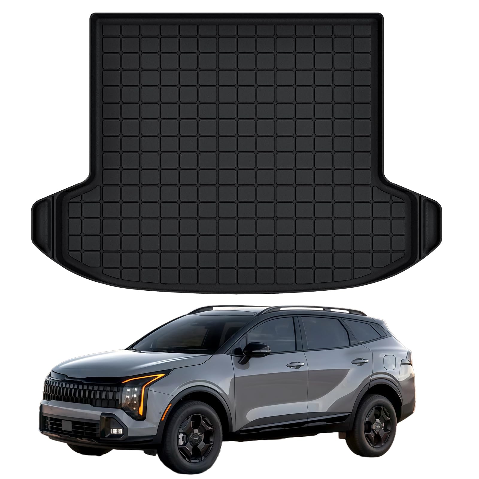 Cargo Mat for The New 2026 2025 2024 2023 KIA Sportage,TPE All Weather Protection Car Trunk Mat Cargo Liner Accessories - Black (Both Sides can be Trimmed)