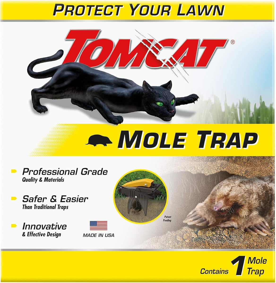 Mole Trap, 1 Trap | Innovative and Effective Mole Remover Trap Kills Without Drawing Blood, Reusable and Hands-Free