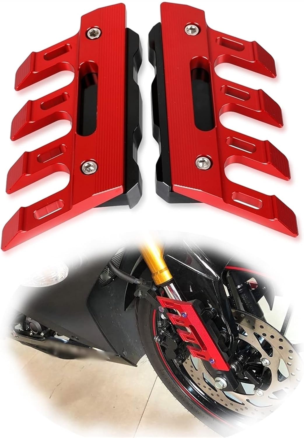 Fork Guards for H-ONDA CB1000 CB1000SF CB1100 CB1300SF X4 X11 Motorcycle Front Fender Side Protection Guard Mudguard Sliders Protector (Color : Black)