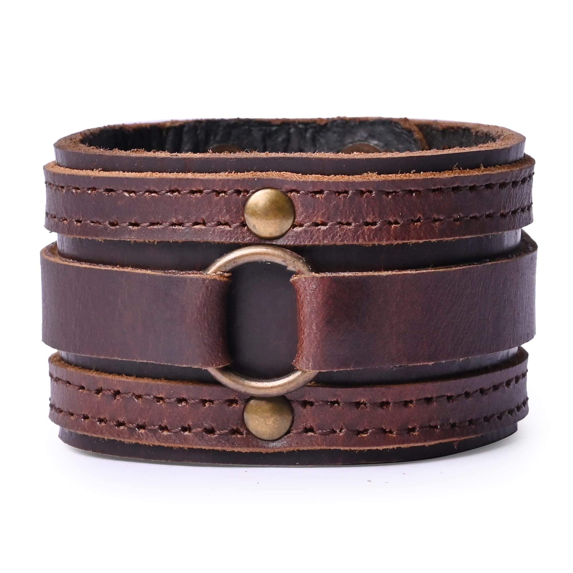 Urbanity Leather Gym & Cool Boys Wrist Band - Brown (B0BV2RVT8P) Amazon Price History, Amazon Price Tracker