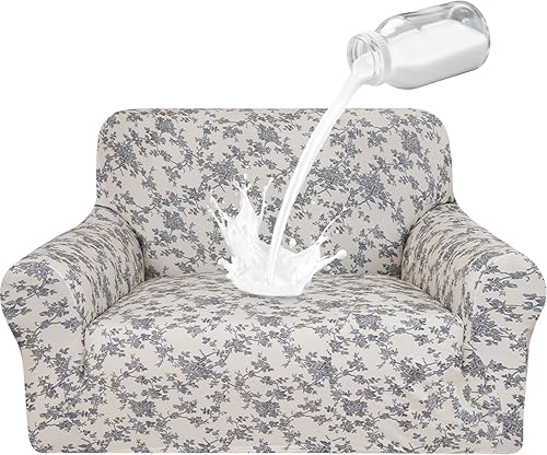 Vista 70 de ALIECOM Fundas 100% impermeables para sofá de 3 cojines, fundas para sofá aptas para mascotas, lavables para perros, fundas elásticas estampadas