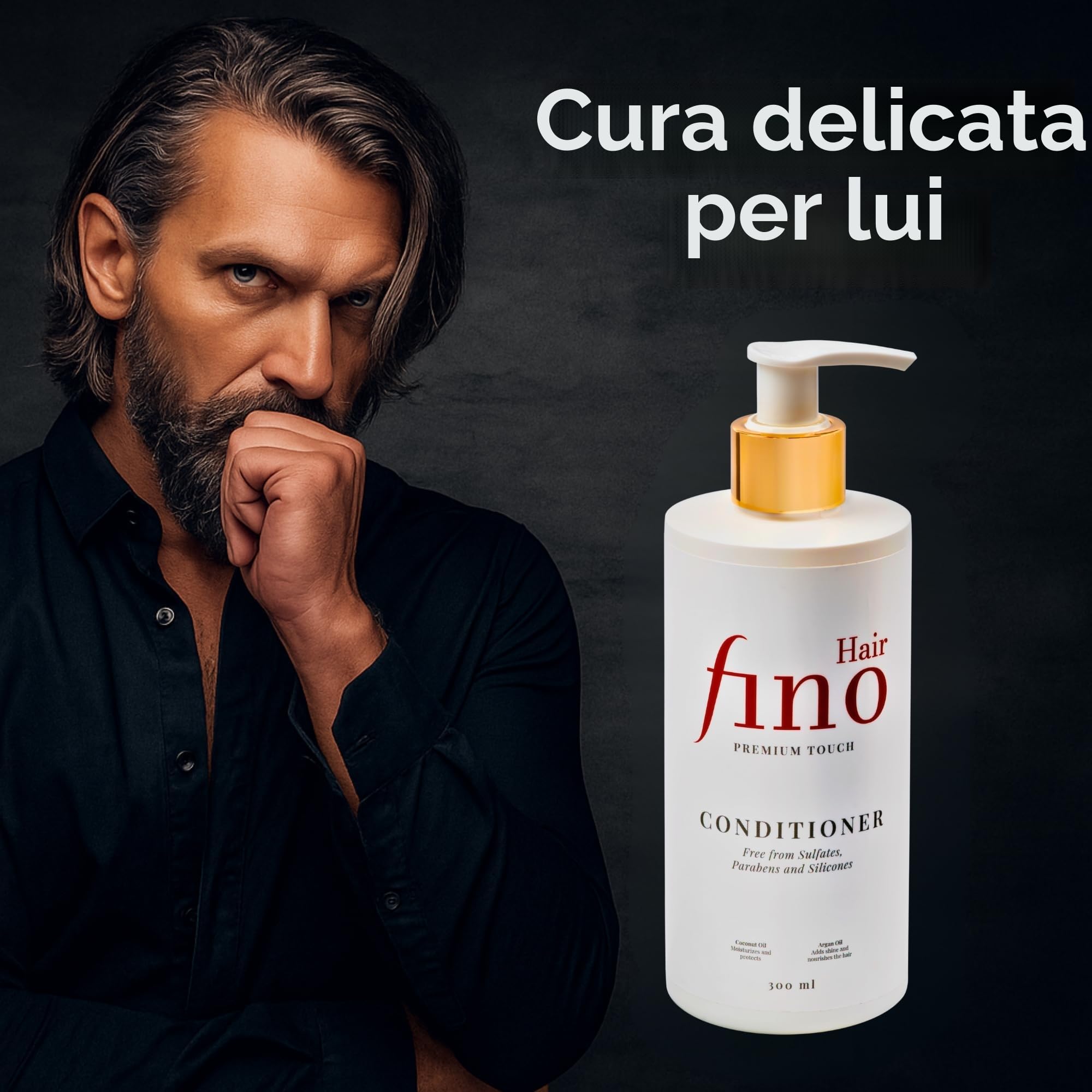 fino Hair Set Shampoo e Balsamo Rinforzante con Biotina e Cheratina – Capelli Secchi e Danneggiati – Aloe Vera e Argan – Senza Siliconi e Parabeni