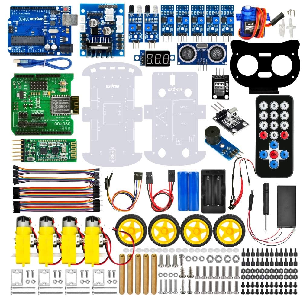 Amazon.co.jp: OSOYOO Arduino用 UNO 多機能 教育 ロボット カー  