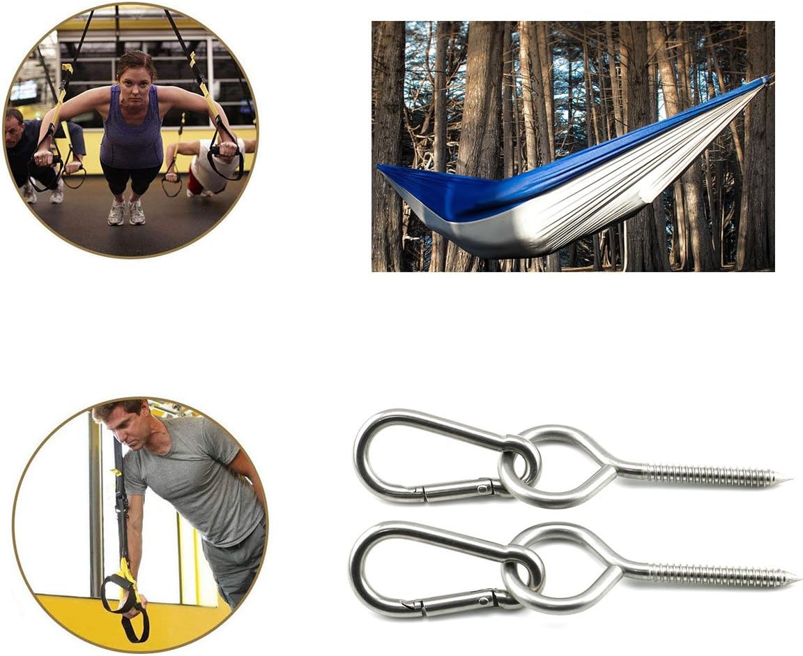 Bеѕt Rеvіеw Lind Kitchen 2 Set Hammock Hanging Hardware Fitting 304 Stainless Steel Sheep Eye Hook Head Self-Tapping Screw M6x90mm + Standard Type Snap Hook M6x30mm (2X Screw + 2X Hook) 🔥 Lind Kitchen 2 Set Hammock Hanging Hardware Fitting 304 Stainless Steel Sheep Eye Hook Head Self-Tapping Screw M6x90mm + Standard Type Snap Hook M6x30mm (2X Screw + 2X Hook)