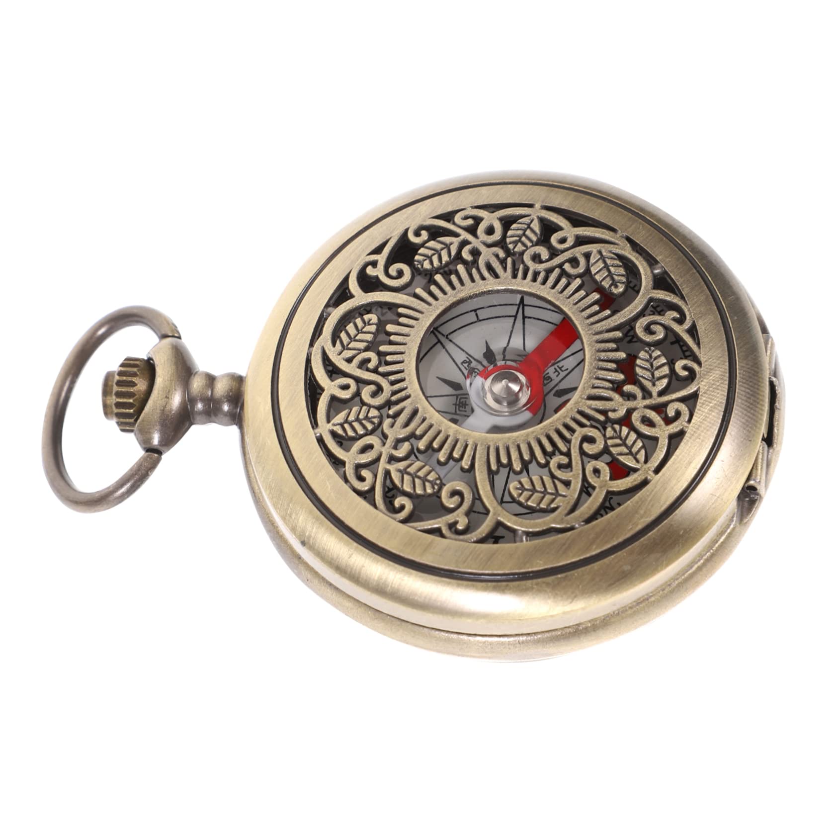 Yardwe bussola per orologio da tasca navigazione con bussola meridiana a clip gruppo musicale adorn orientamento decorazione della accessorio da campeggio Acrilico Golden