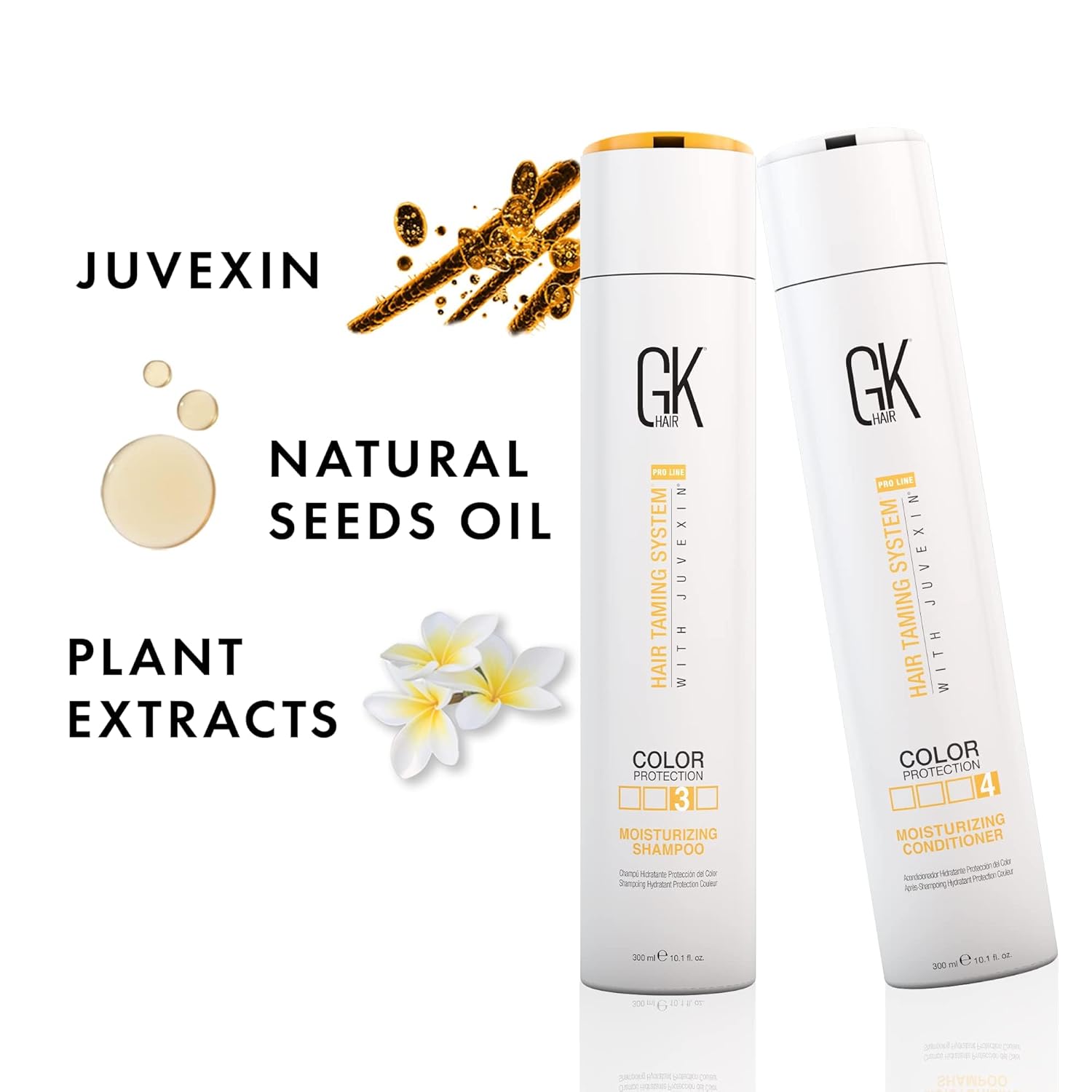 GK HAIR Color Protection Moisturizing Shampoo and Conditioner with Argan Hair Oil Combo free from Paraben and Sulfae for Damaged Frizzy Oily and Dry Hairs - Image 6