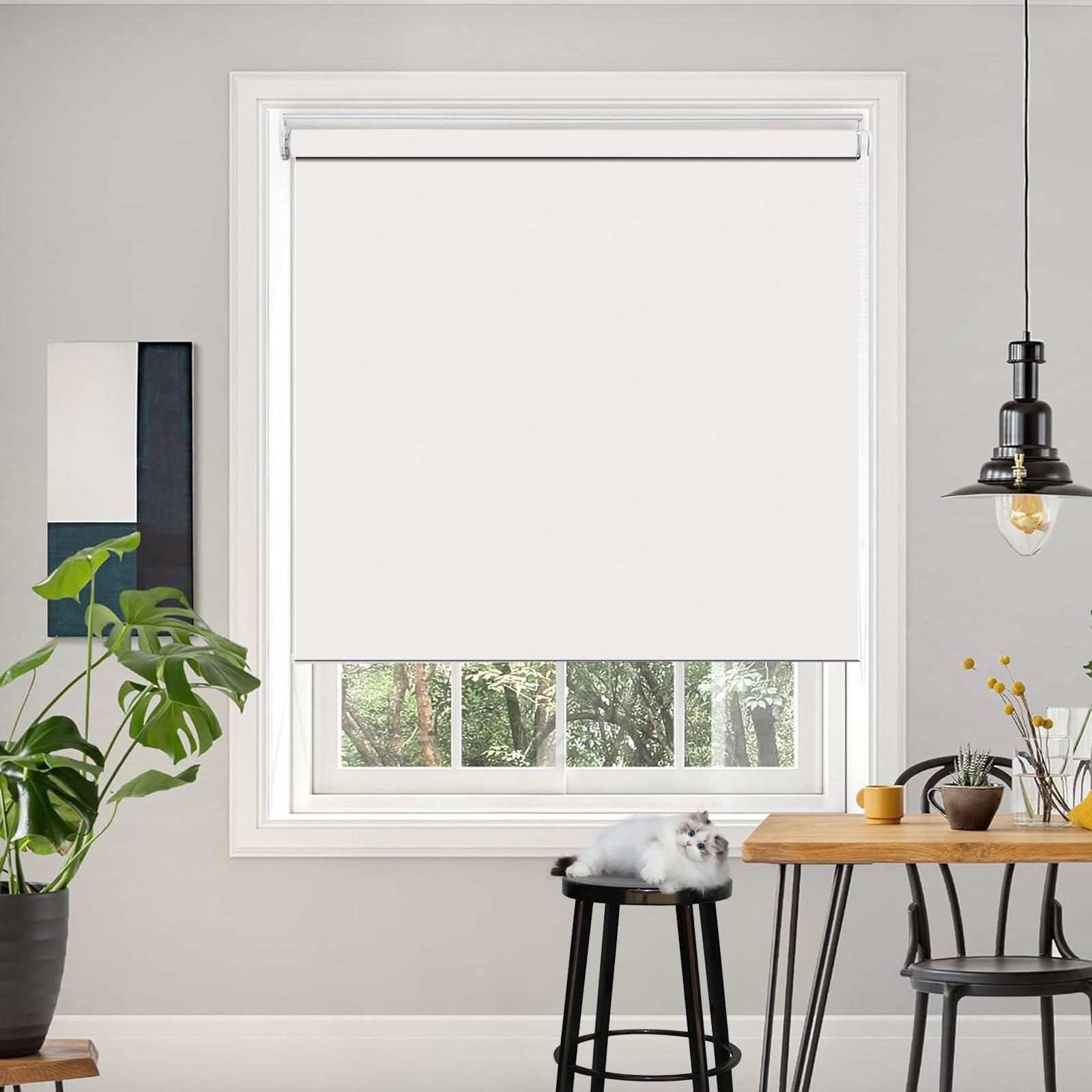 Przenośna roleta zaciemniająca 75 x 70 cm, łatwa do dopasowania, wodoodporna poliestrowa osłona przeciwsłoneczna do domu, biura, sypialni, z akcesoriami instalacyjnymi, czarna