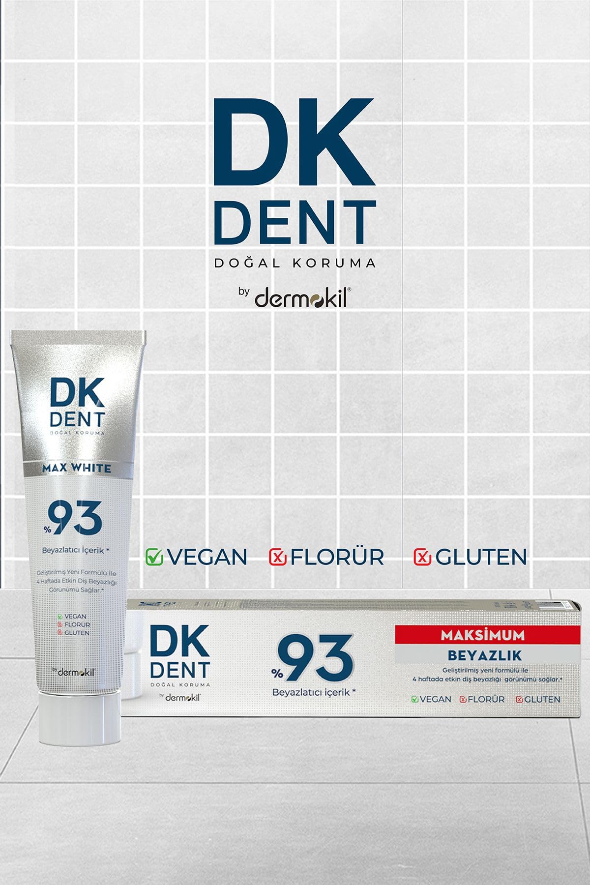 DKDENT Yüzde Doksan Üç Maximum Beyazlık Diş Macunu 75 ml