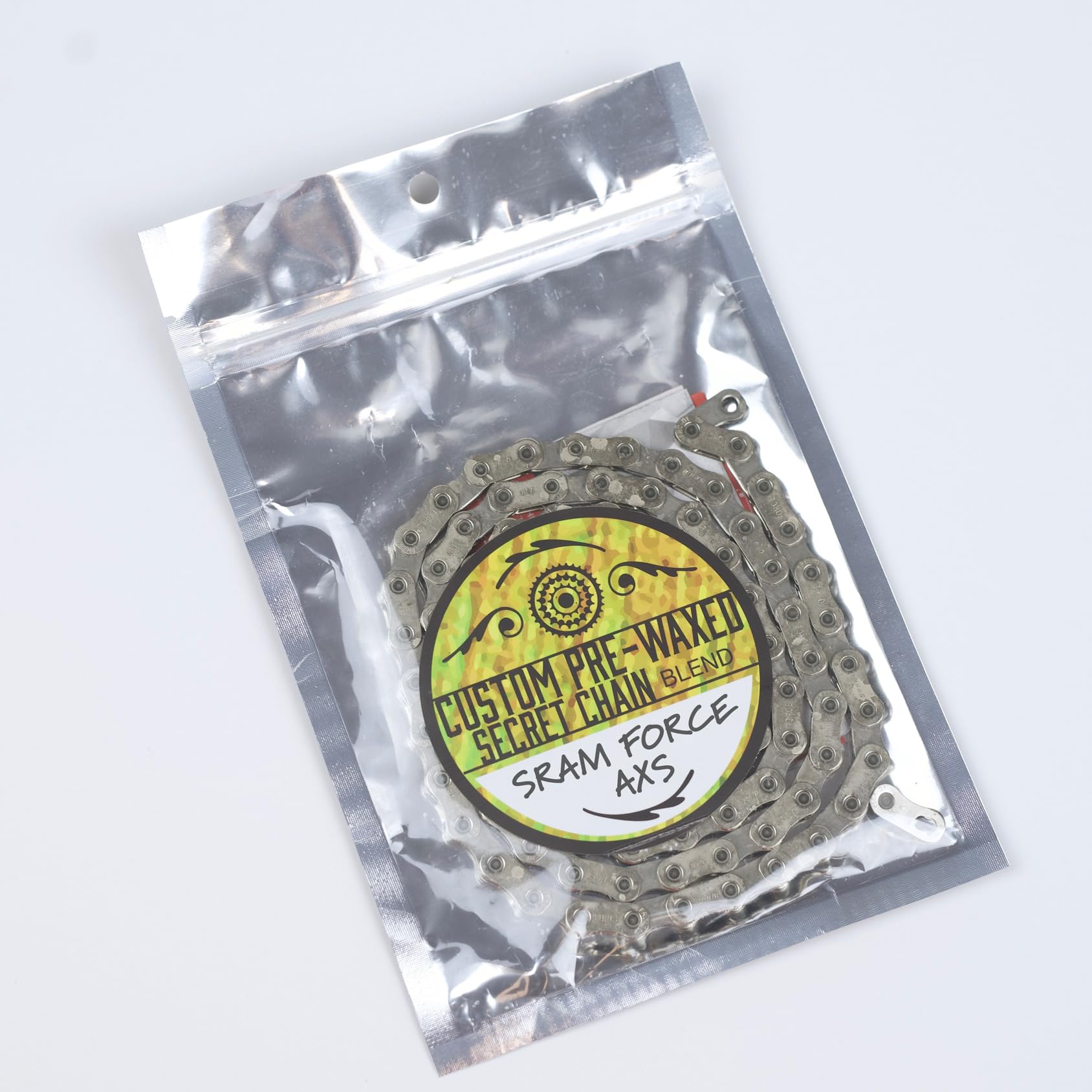 SILCA - Ultrasonic Cleaned and Waxed Genuine SRAM 12 Speed Chain (SRAM AXS Flat Top) - Bike Chain, Wattage Saving Bicycle Chain with Super Secret Wax,