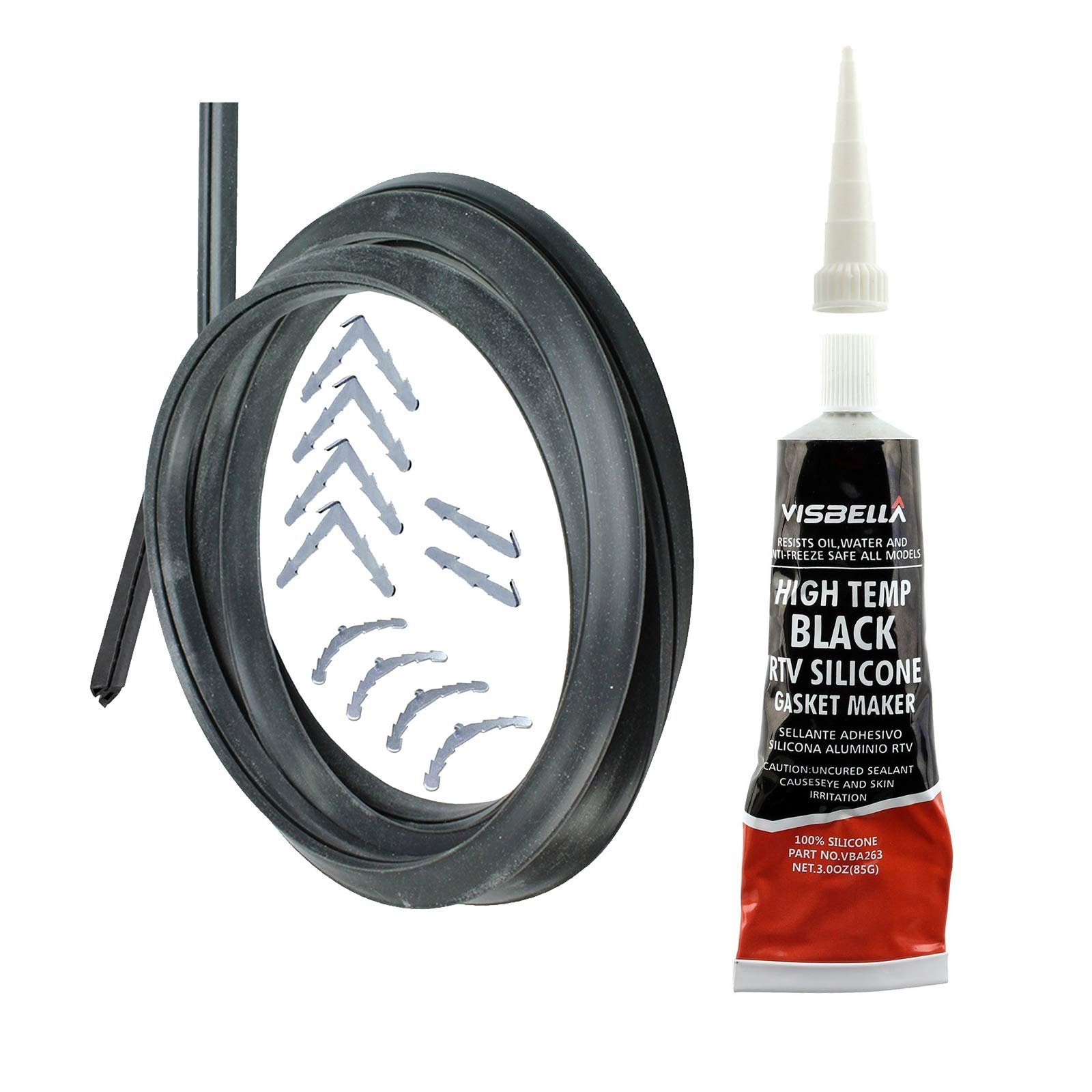 Spares2go Universal 3 & 4 Sided Silicone Oven Cooker Door Seal Kit