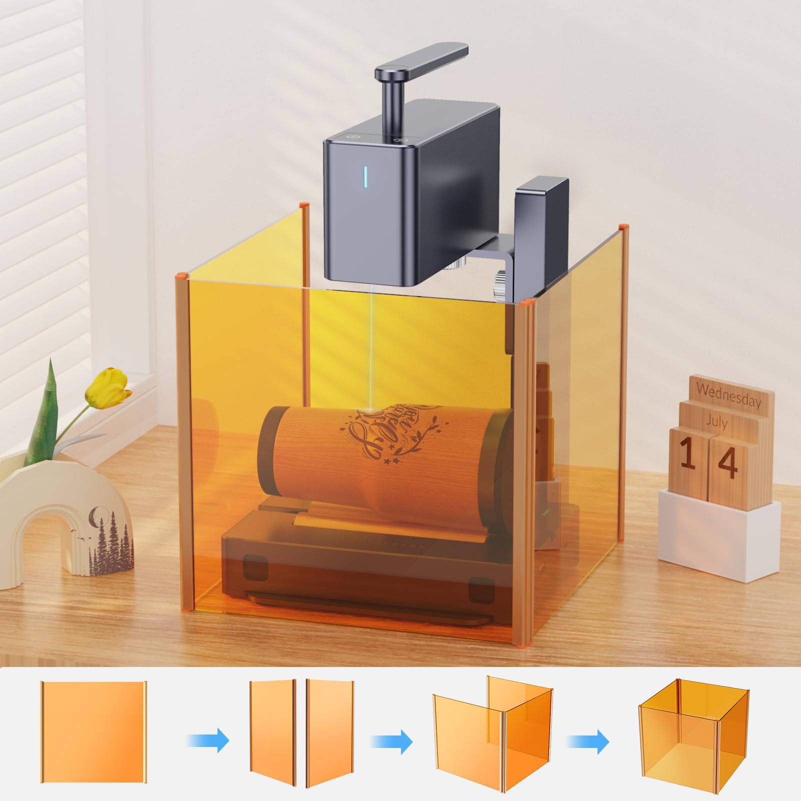 Amazon.co.jp: LaserPecker 保護シールド 磁性 4枚 折り畳み可能 