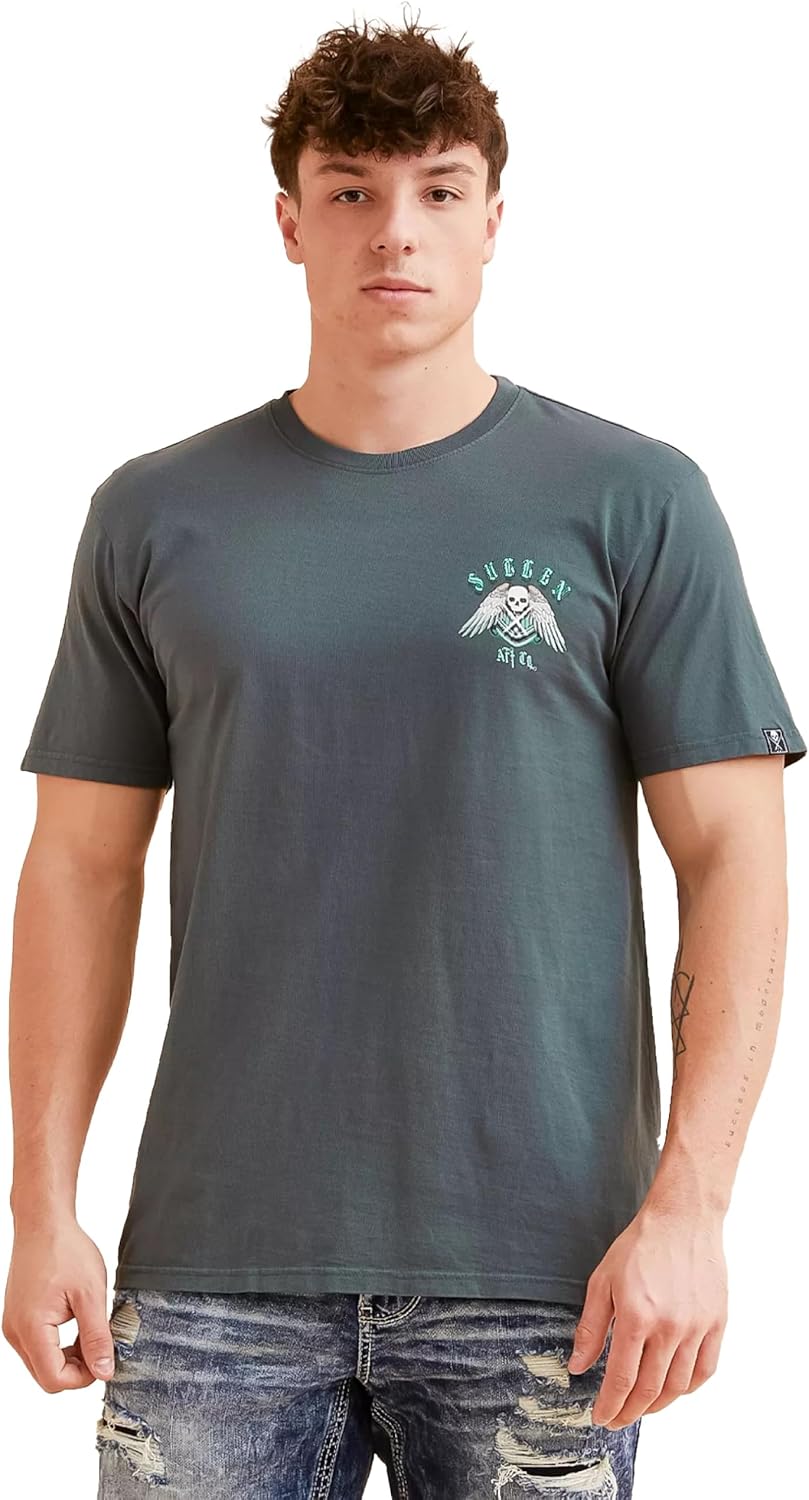 Sullen Men's Athena Tattoo Lifestyle Graphic Premium Short Sleeve Spruce Tee