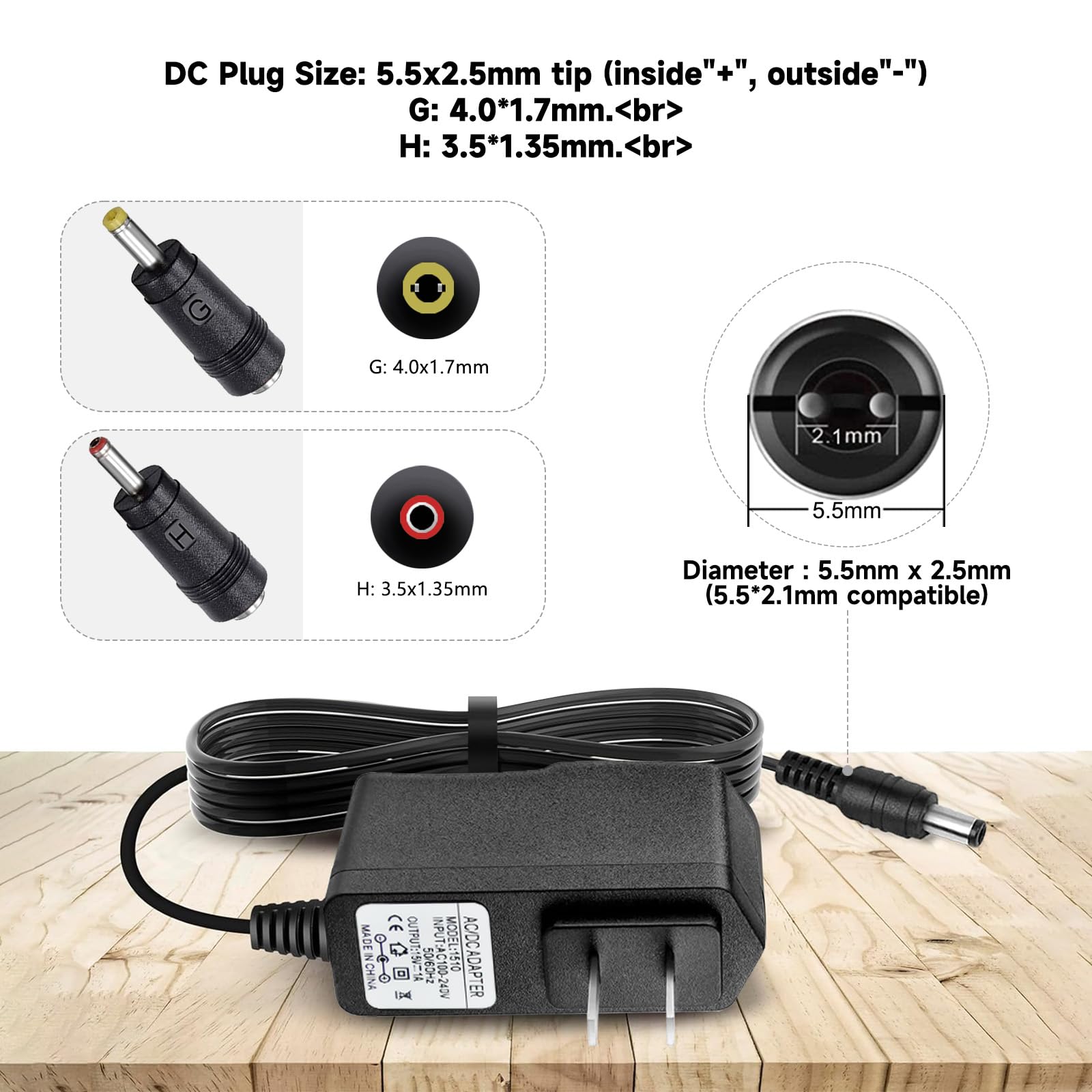 Alimentatore AC/DC Con Cavo Per Radio Sangean ATS-909 - AbleGrid 4ft