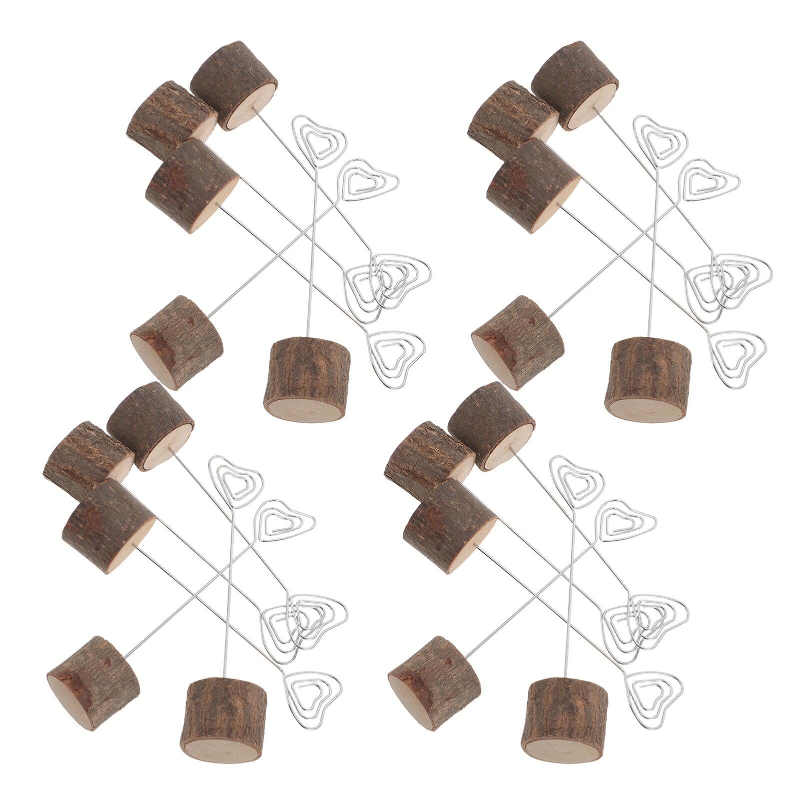 NOLITOY 20stücke Holzkartenständer Rustikal Tischkartenhalter Aus Holz Nummernständer Für Hochzeit Halter Für Speisenetiketten Foto Und Notizcliphalter Handgefertigt Für Dekoration