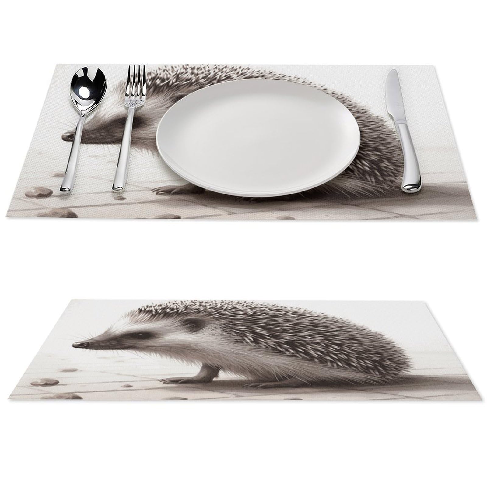 Set de table hérisson en PVC pour éviter les taches et rayures